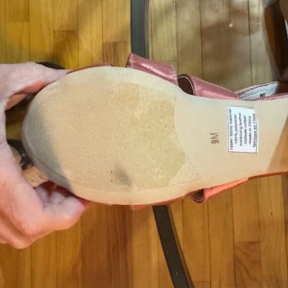 Jeffrey Campbell Pink Satin Cork Platform Sandals Sz 9 - Good Condition - Picture 5 of 6